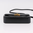 GIVENCHY Chain Shoulder Bag Leather Black Gold Auth SW2652M-5