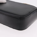 GIVENCHY Chain Shoulder Bag Leather Black Gold Auth SW2652M-19