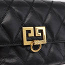 GIVENCHY Chain Shoulder Bag Leather Black Gold Auth SW2652M-20
