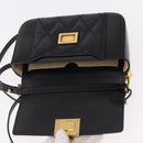 GIVENCHY Chain Shoulder Bag Leather Black Gold Auth SW2652M-9
