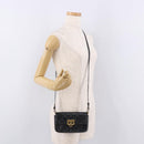 GIVENCHY Chain Shoulder Bag Leather Black Gold Auth SW2652M-25