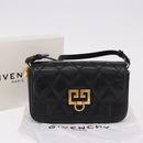 GIVENCHY Chain Shoulder Bag Leather Black Gold Auth SW2652M-12