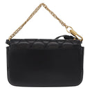 GIVENCHY Chain Shoulder Bag Leather Black Gold Auth SW2652M-2