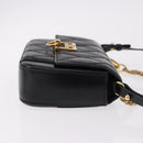 GIVENCHY Chain Shoulder Bag Leather Black Gold Auth SW2652M-3