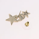 CHANEL Rhinestone COCO Mark Earring Metal Gold Tone CC Auth SW2653SM-10