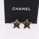CHANEL Star Coco Mark Pierce Metal Gold Tone CC Auth SW2654SAM-12