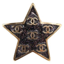 CHANEL Star Coco Mark Pierce Metal Gold Tone CC Auth SW2654SAM-2