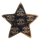 CHANEL Star Coco Mark Pierce Metal Gold Tone CC Auth SW2654SAM-6