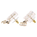 CHANEL Crystal COCO Mark Earring Metal Clear Silver CC Auth SW2655SAM-11