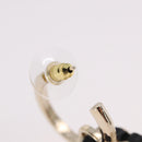 CHANEL Bag Motif COCO Mark Hoop Earring Metal White Gold CC Auth SW2656SM-5