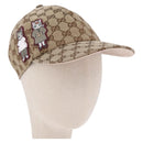GUCCI GG Canvas Yuko Higuchi Baseball Cap Beige Pink Auth SW2657SM-1