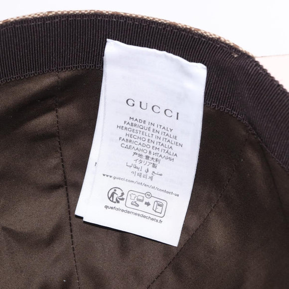 GUCCI GG Canvas Yuko Higuchi Baseball Cap Beige Pink Auth SW2657SM
