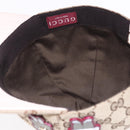 GUCCI GG Canvas Yuko Higuchi Baseball Cap Beige Pink Auth SW2657SM-15