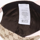 GUCCI GG Canvas Yuko Higuchi Baseball Cap Beige Pink Auth SW2657SM-16