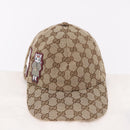 GUCCI GG Canvas Yuko Higuchi Baseball Cap Beige Pink Auth SW2657SM-12