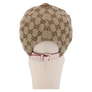 GUCCI GG Canvas Yuko Higuchi Baseball Cap Beige Pink Auth SW2657SM-2