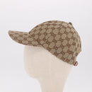 GUCCI GG Canvas Yuko Higuchi Baseball Cap Beige Pink Auth SW2657SM-3