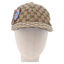 GUCCI GG Canvas Yuko Higuchi Baseball Cap Beige Light Blue Auth SW2658SM-13