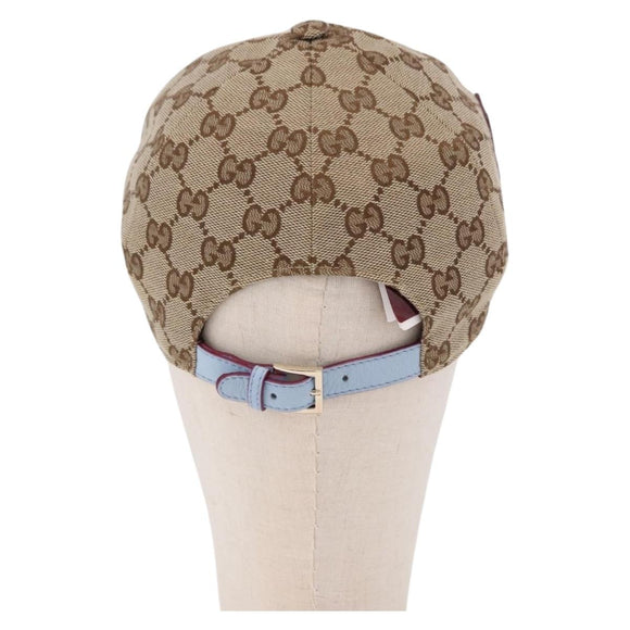 GUCCI GG Canvas Yuko Higuchi Baseball Cap Beige Light Blue Auth SW2658SM