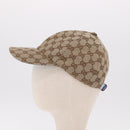 GUCCI GG Canvas Yuko Higuchi Baseball Cap Beige Light Blue Auth SW2658SM-3