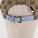 GUCCI GG Canvas Yuko Higuchi Baseball Cap Beige Light Blue Auth SW2658SM-6