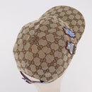 GUCCI GG Canvas Yuko Higuchi Baseball Cap Beige Light Blue Auth SW2658SM-7