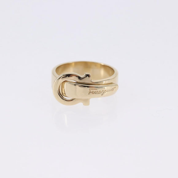 Salvatore Ferragamo Pierce Brooch Ring Metal 5 Set Gold Silver Auth SW2660