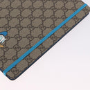 GUCCI GG Supreme Disney Donald Duck Note Book Leather Beige Blue Auth SW2661M-8