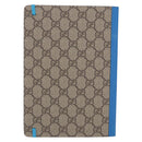 GUCCI GG Supreme Disney Donald Duck Note Book Leather Beige Blue Auth SW2661M-2