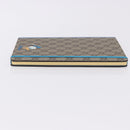 GUCCI GG Supreme Disney Donald Duck Note Book Leather Beige Blue Auth SW2661M-3