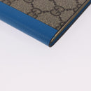 GUCCI GG Supreme Disney Donald Duck Note Book Leather Beige Blue Auth SW2661M-7