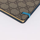 GUCCI GG Supreme Disney Donald Duck Note Book Leather Beige Blue Auth SW2662M-15