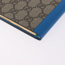 GUCCI GG Supreme Disney Donald Duck Note Book Leather Beige Blue Auth SW2662M-16