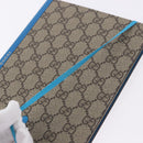 GUCCI GG Supreme Disney Donald Duck Note Book Leather Beige Blue Auth SW2662M-8