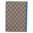 GUCCI GG Supreme Disney Donald Duck Note Book Leather Beige Blue Auth SW2662M-2