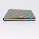 GUCCI GG Supreme Disney Donald Duck Note Book Leather Beige Blue Auth SW2662M-6