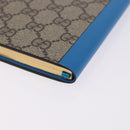 GUCCI GG Supreme Disney Donald Duck Note Book Leather Beige Blue Auth SW2663M-11