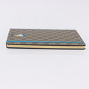 GUCCI GG Supreme Disney Donald Duck Note Book Leather Beige Blue Auth SW2663M-4