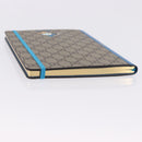 GUCCI GG Supreme Disney Donald Duck Note Book Leather Beige Blue Auth SW2663M-6