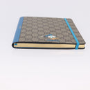 GUCCI GG Supreme Disney Donald Duck Note Book Leather Beige Blue Auth SW2663M-7