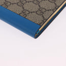 GUCCI GG Supreme Disney Donald Duck Note Book Leather Beige Blue Auth SW2663M-8