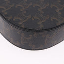 CELINE Triomphe Medium Tilley Bag Shoulder Bag PVC Black Auth SW2664SAM-16