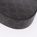 CELINE Triomphe Medium Tilley Bag Shoulder Bag PVC Black Auth SW2664SAM-17