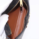 CELINE Triomphe Medium Tilley Bag Shoulder Bag PVC Black Auth SW2664SAM-10