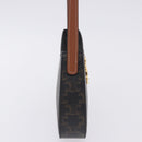 CELINE Triomphe Medium Tilley Bag Shoulder Bag PVC Black Auth SW2664SAM-4