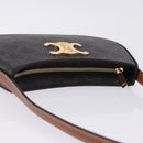 CELINE Triomphe Medium Tilley Bag Shoulder Bag PVC Black Auth SW2664SAM-6