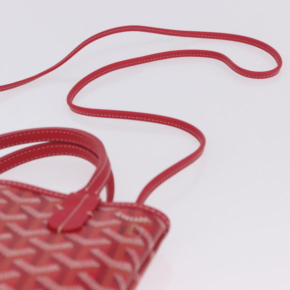 GOYARD Herringbone 2025 Only Poitiers Bag Bag PVC 2way Red Auth SW2665SM