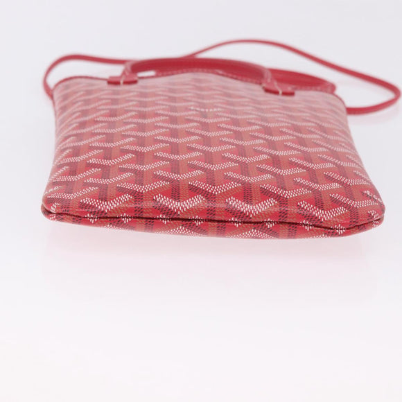 GOYARD Herringbone 2025 Only Poitiers Bag Bag PVC 2way Red Auth SW2665SM