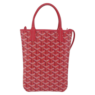 GOYARD Herringbone 2025 Only Poitiers Bag Bag PVC 2way Red Auth SW2665SM - 0