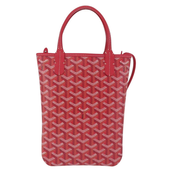 GOYARD Herringbone 2025 Only Poitiers Bag Bag PVC 2way Red Auth SW2665SM